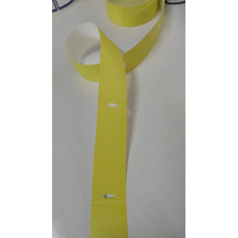 100X38 SARI KARTON RAF ETİKETİ ORTADAN DELİKLİ 350'Lİ